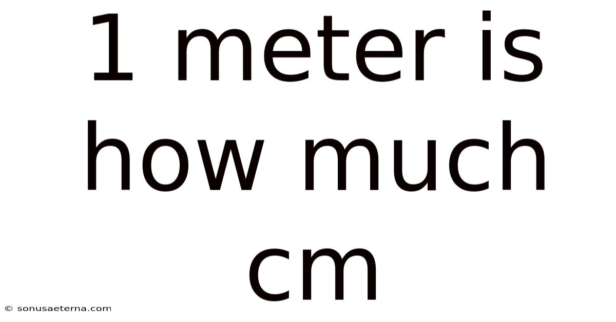 1 Meter Is How Much Cm