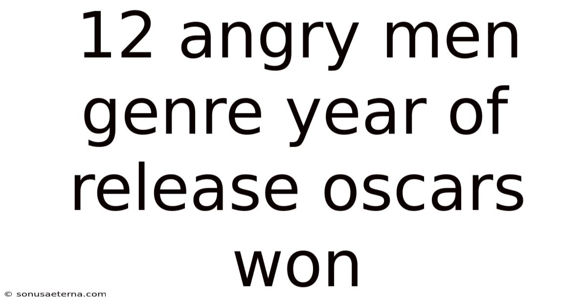 12 Angry Men Genre Year Of Release Oscars Won