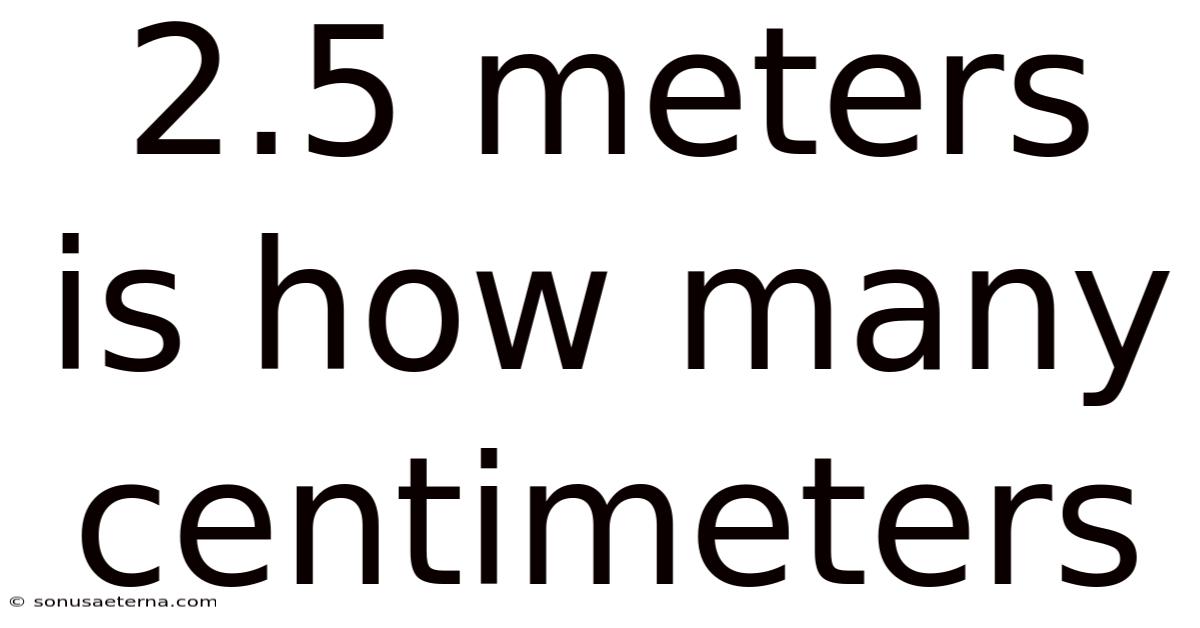 2.5 Meters Is How Many Centimeters