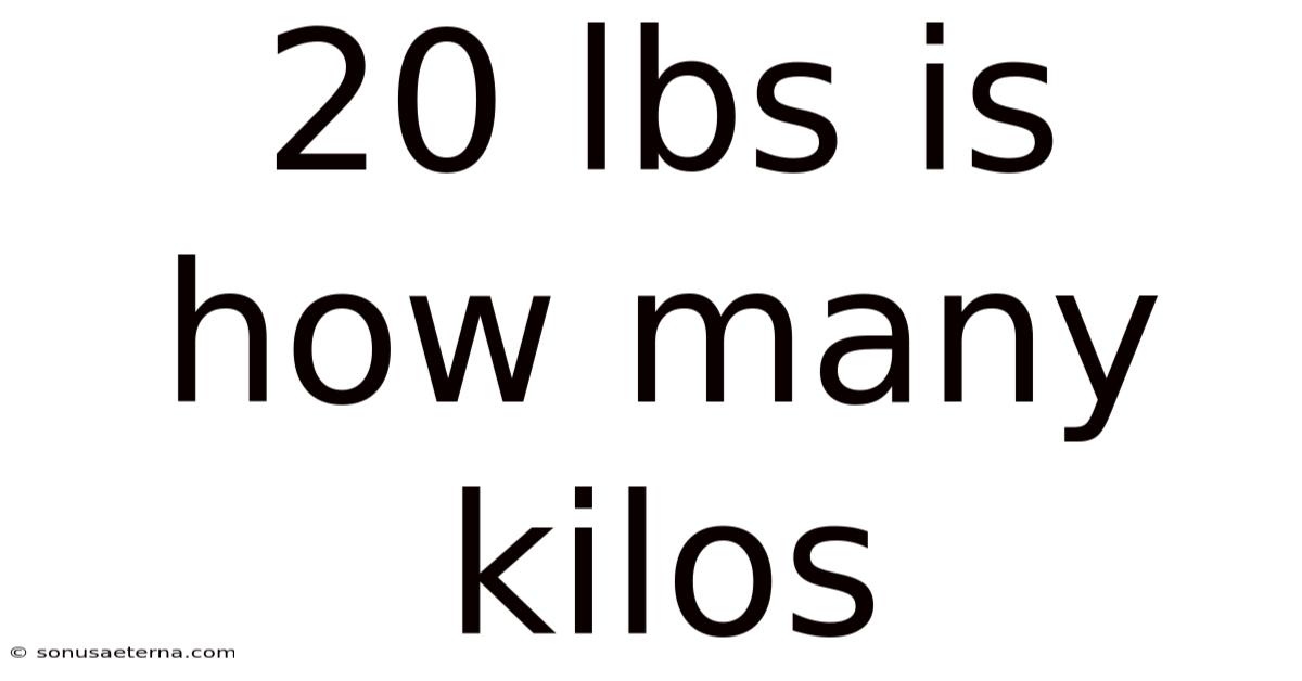 20 Lbs Is How Many Kilos