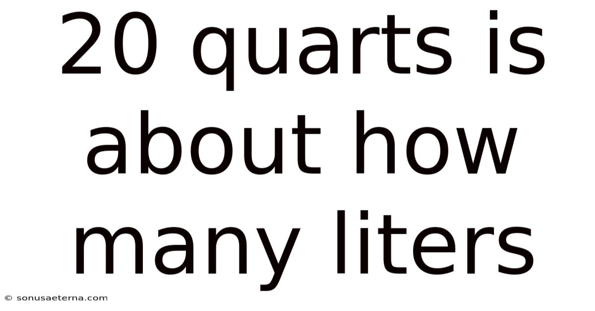 20 Quarts Is About How Many Liters