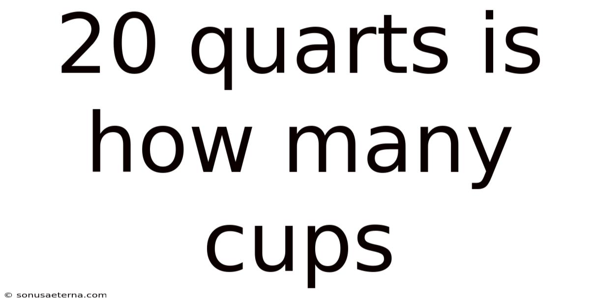 20 Quarts Is How Many Cups