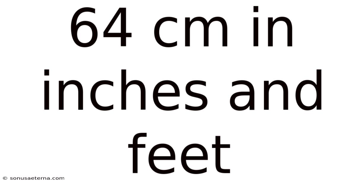 64 Cm In Inches And Feet