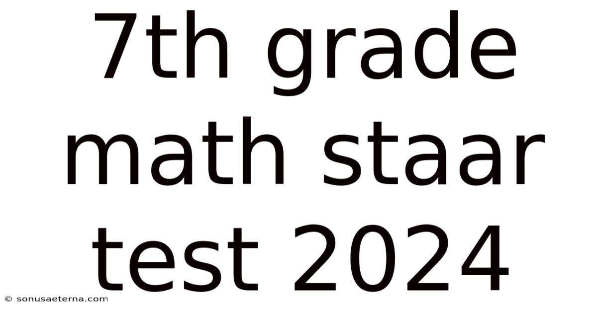 7th Grade Math Staar Test 2024