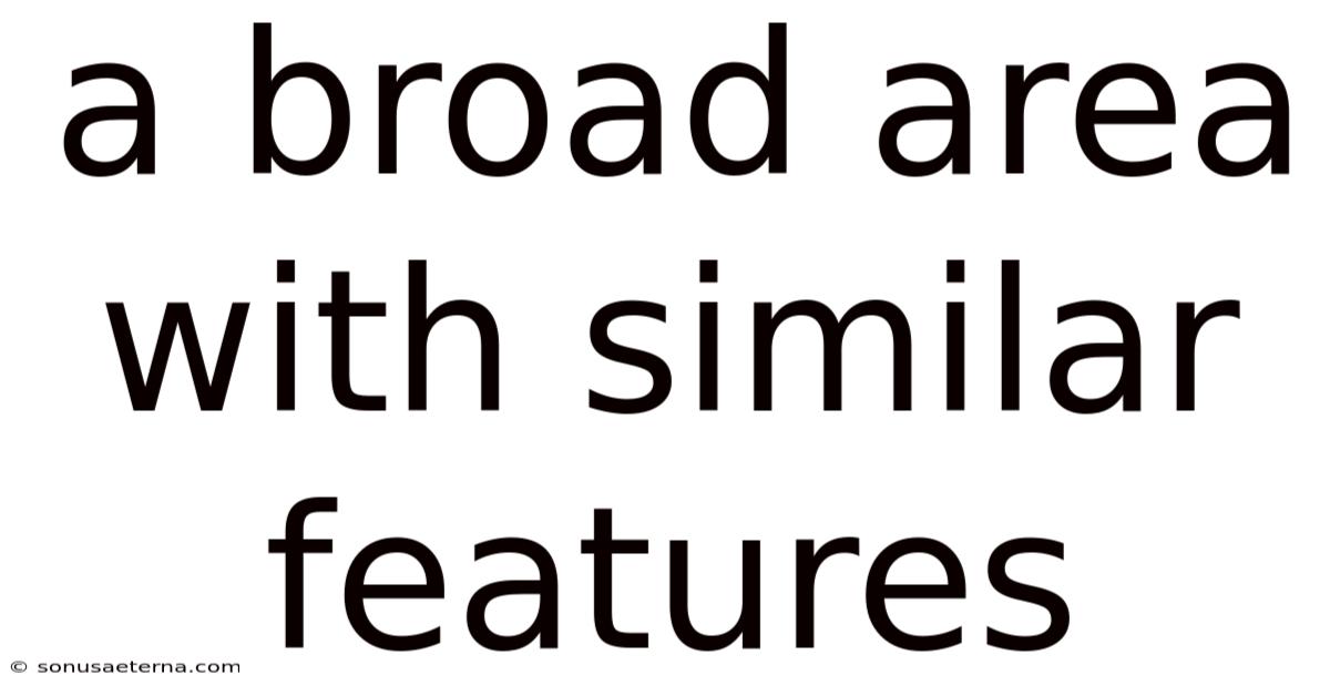 A Broad Area With Similar Features