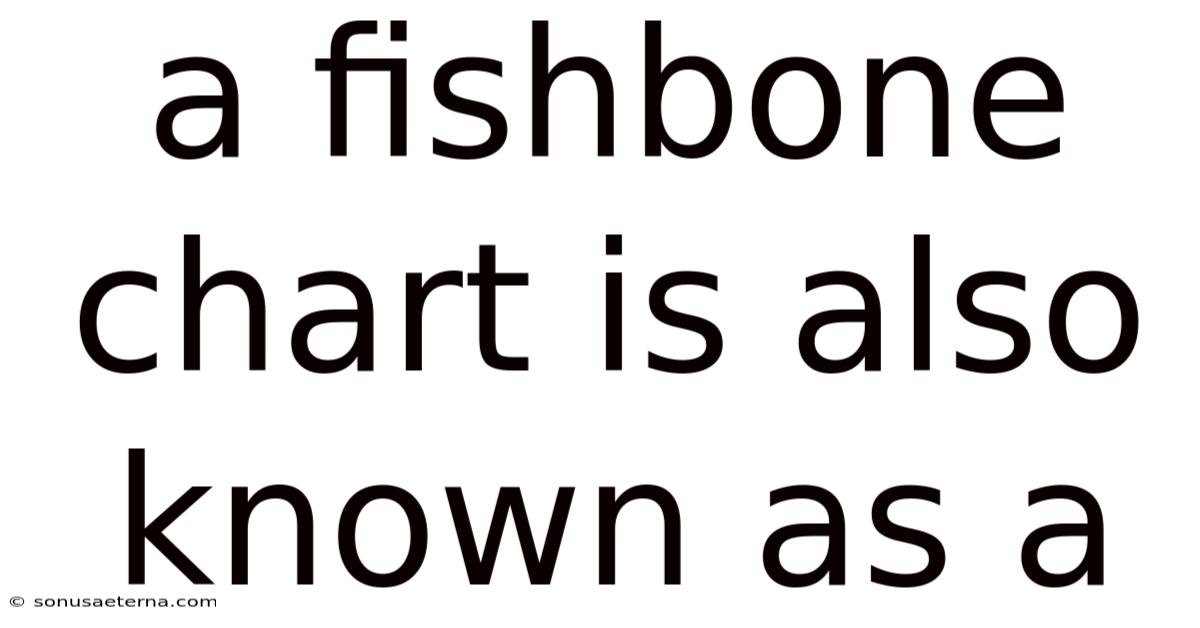 A Fishbone Chart Is Also Known As A