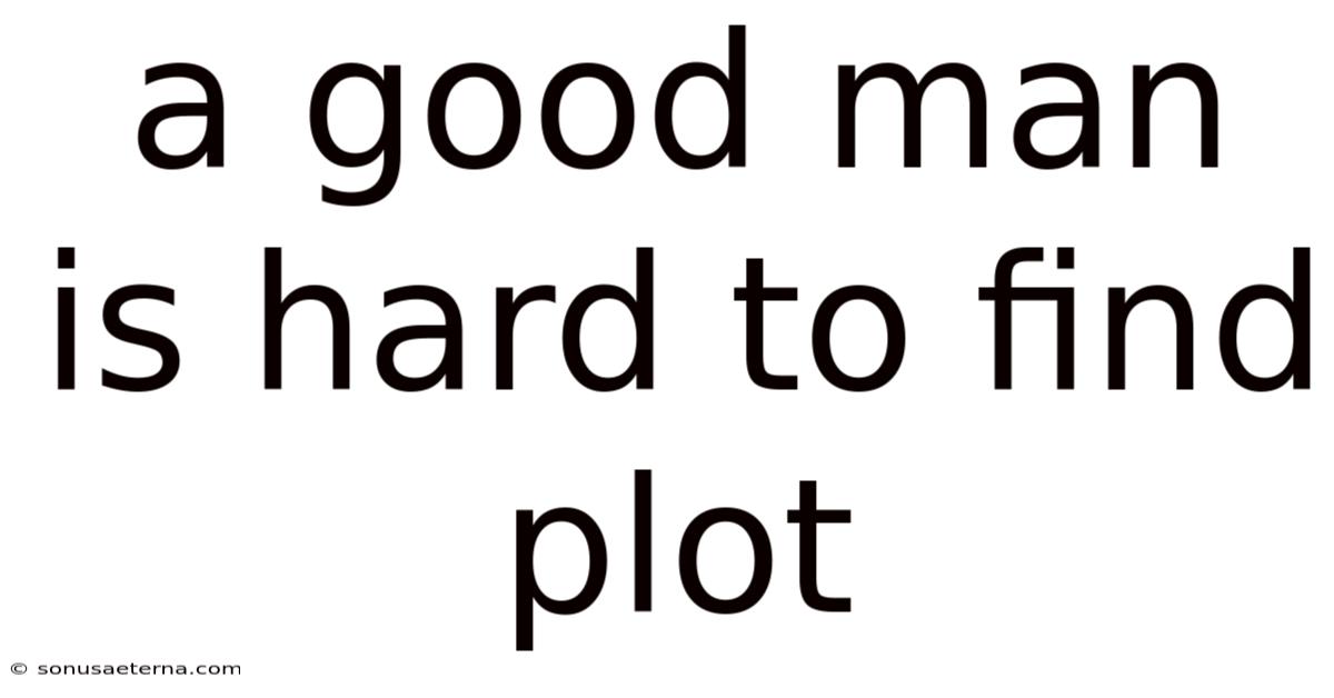 A Good Man Is Hard To Find Plot