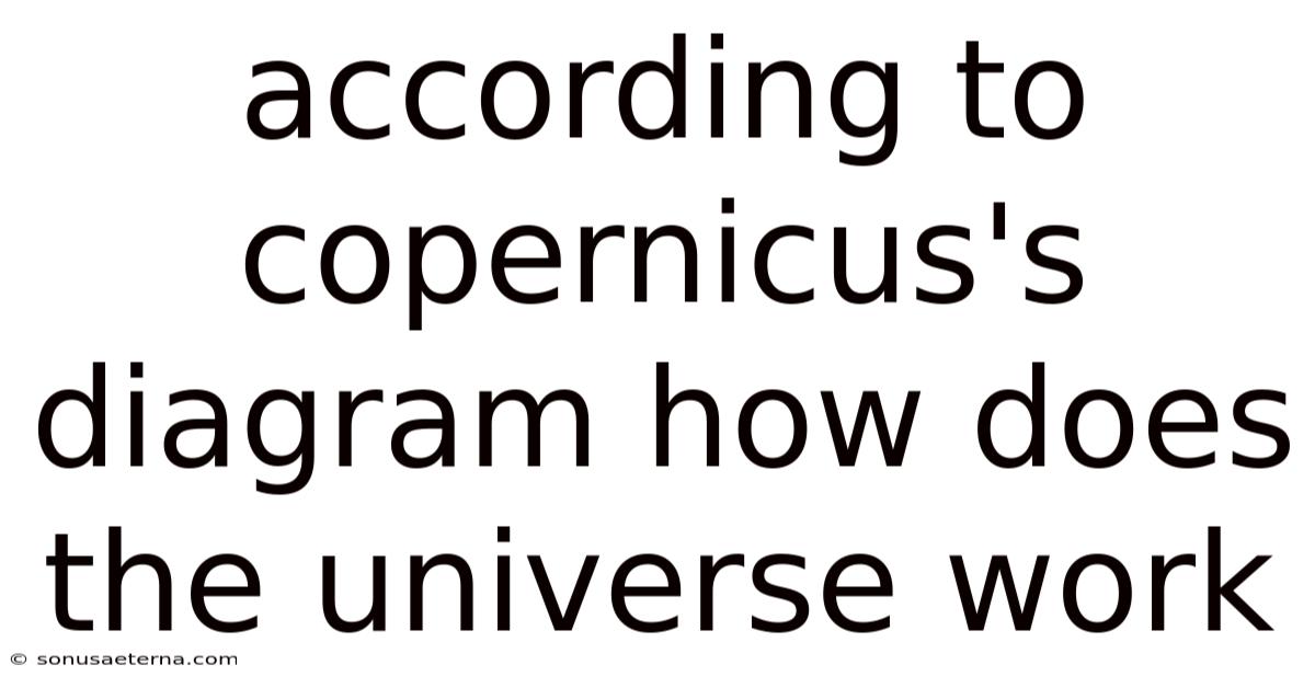 According To Copernicus's Diagram How Does The Universe Work