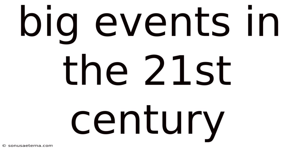 Big Events In The 21st Century