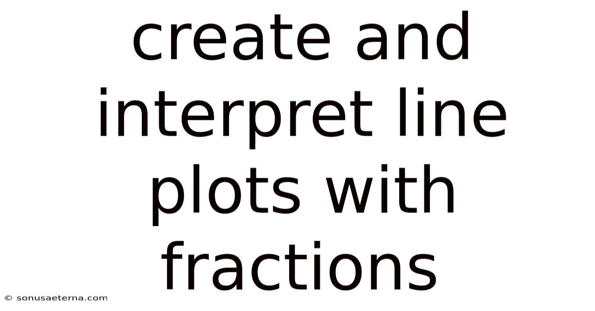 Create And Interpret Line Plots With Fractions