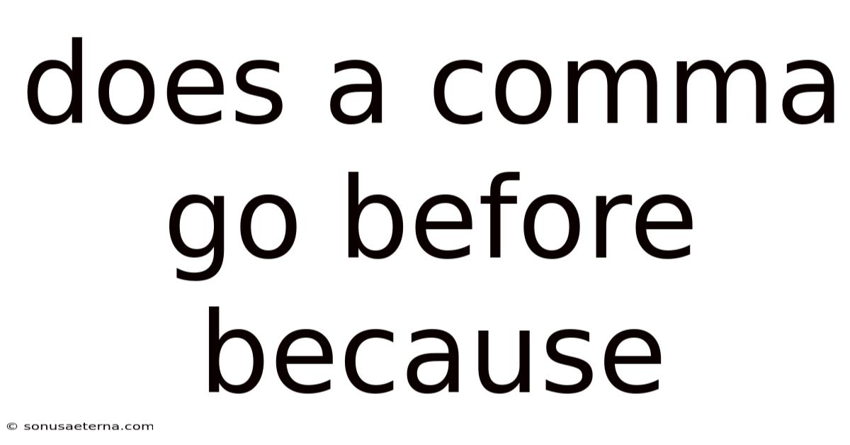 Does A Comma Go Before Because