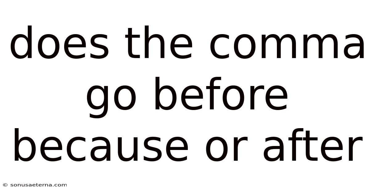 Does The Comma Go Before Because Or After