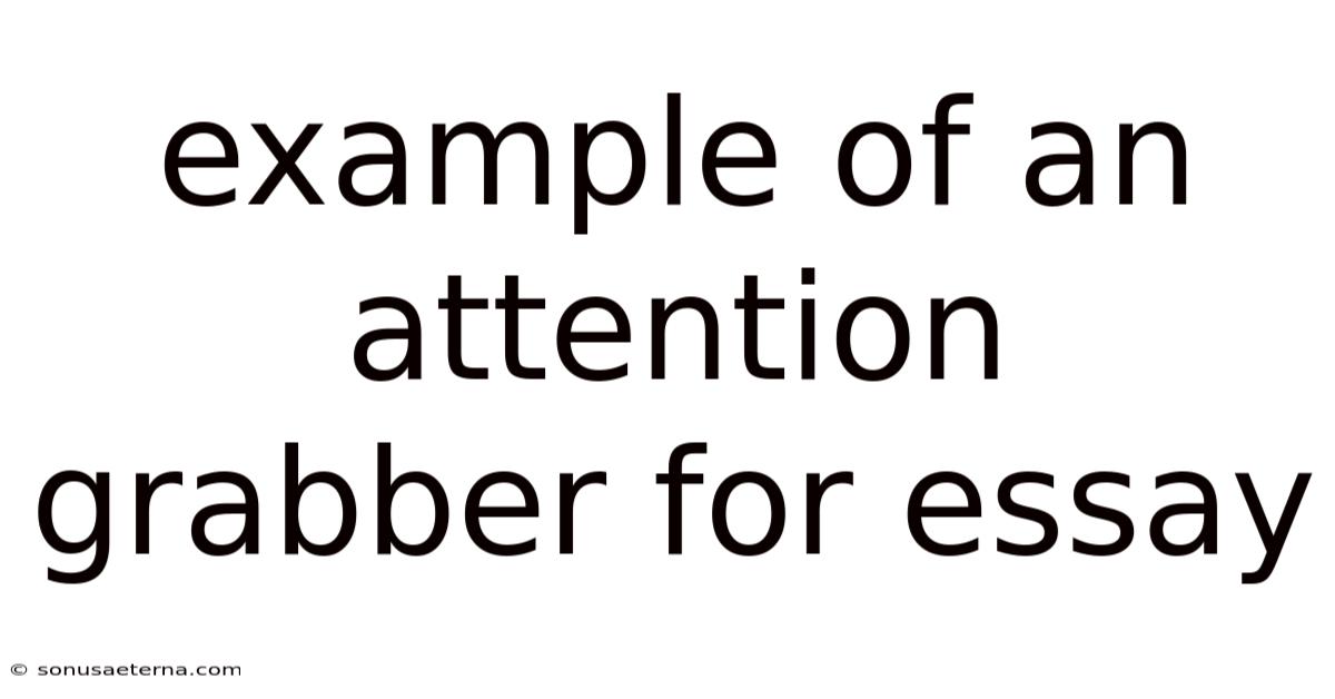 Example Of An Attention Grabber For Essay