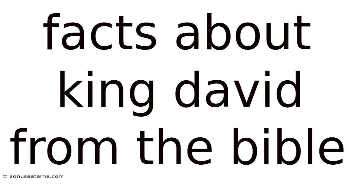 Facts About King David From The Bible