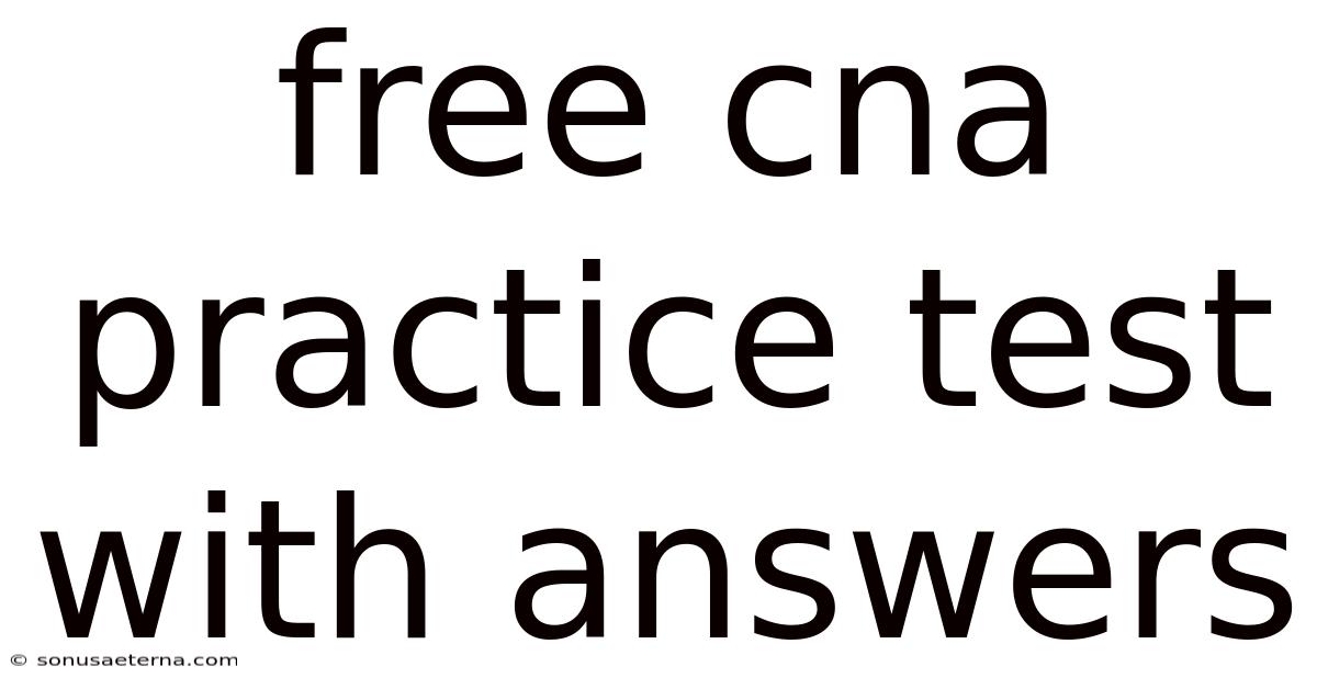 Free Cna Practice Test With Answers