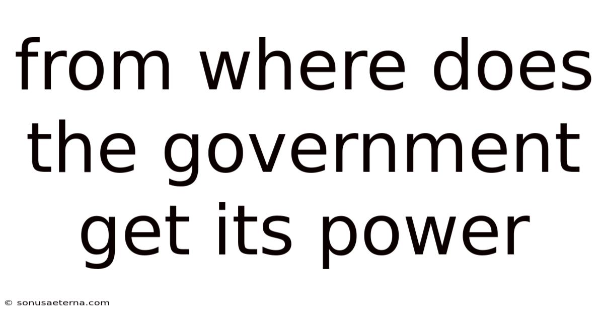 From Where Does The Government Get Its Power
