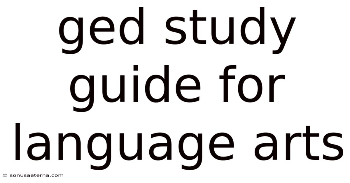 Ged Study Guide For Language Arts