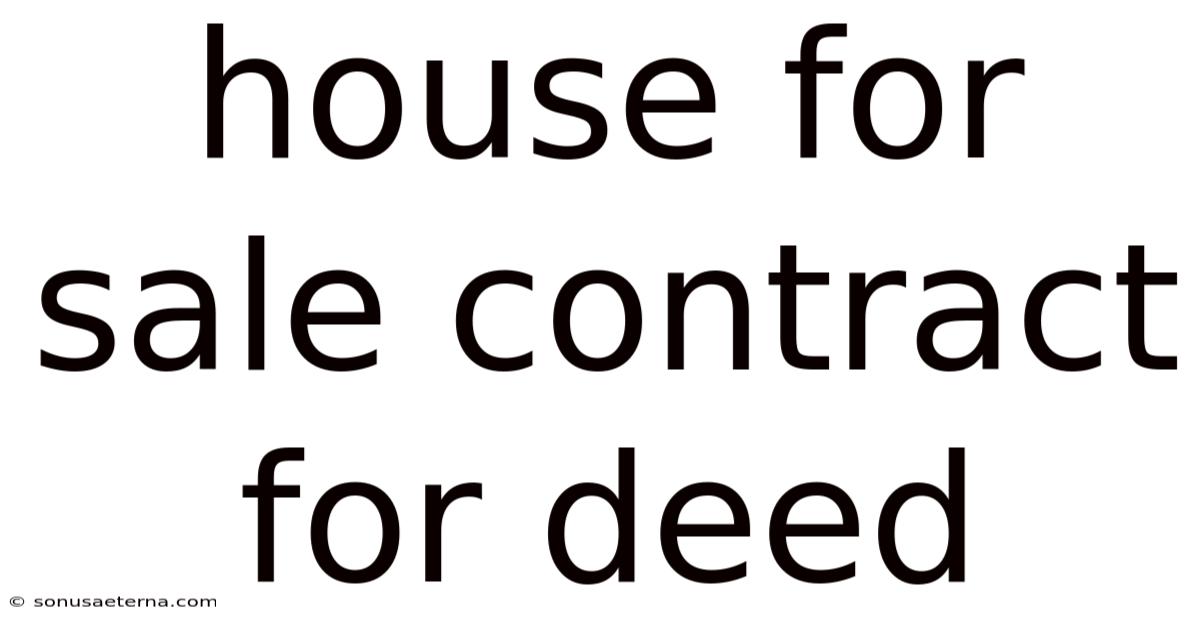 House For Sale Contract For Deed