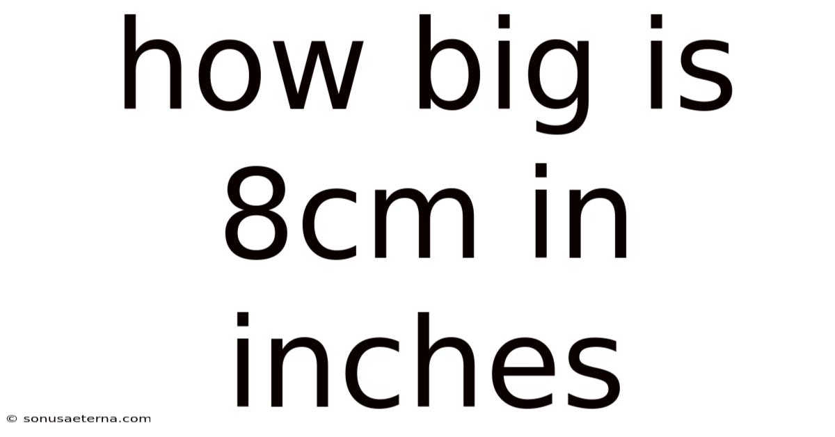 How Big Is 8cm In Inches