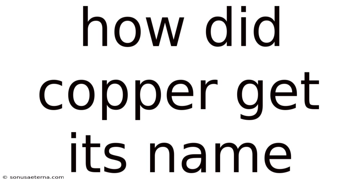 How Did Copper Get Its Name