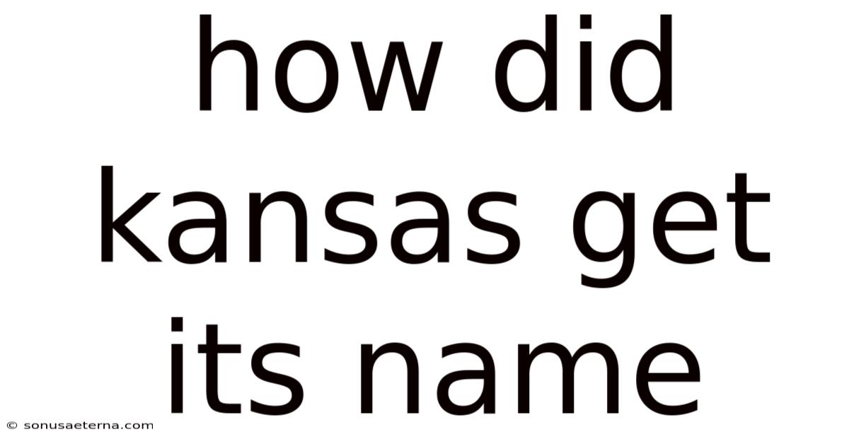How Did Kansas Get Its Name