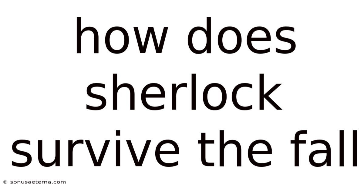 How Does Sherlock Survive The Fall