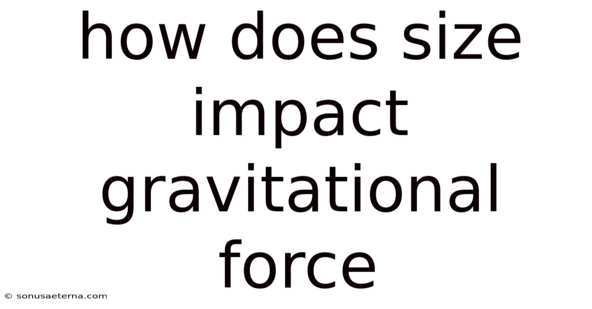How Does Size Impact Gravitational Force