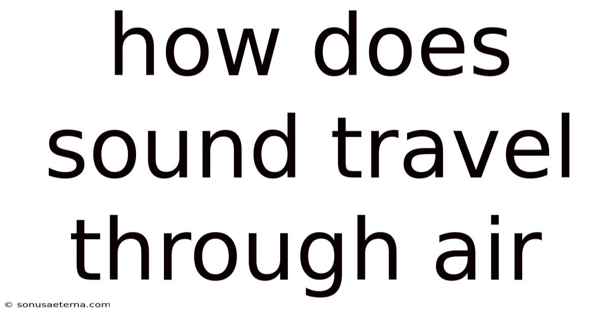 How Does Sound Travel Through Air