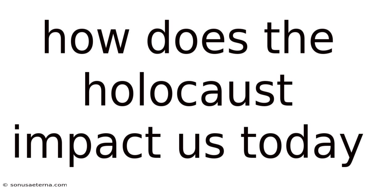 How Does The Holocaust Impact Us Today