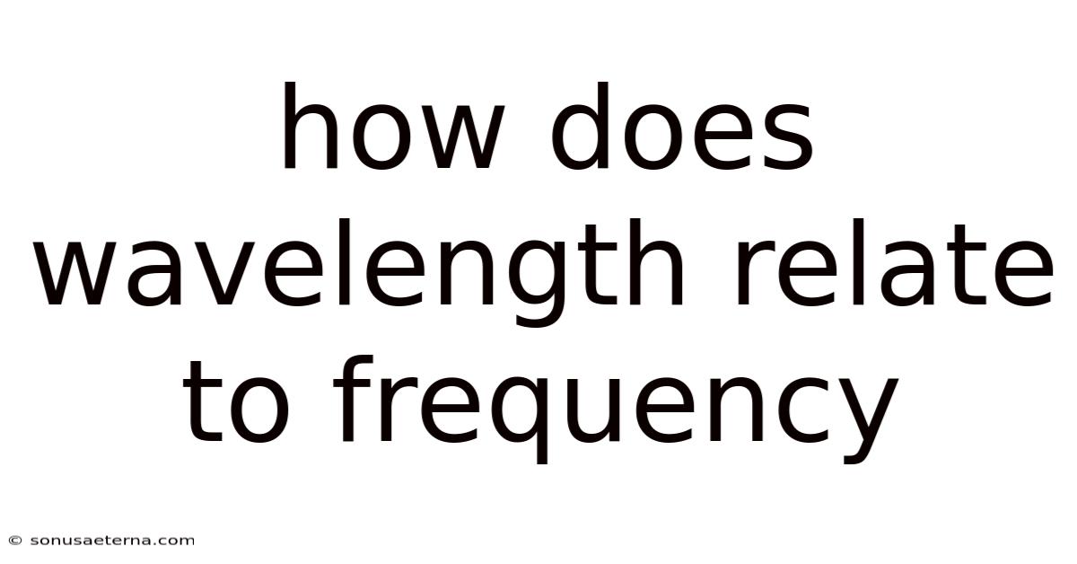 How Does Wavelength Relate To Frequency