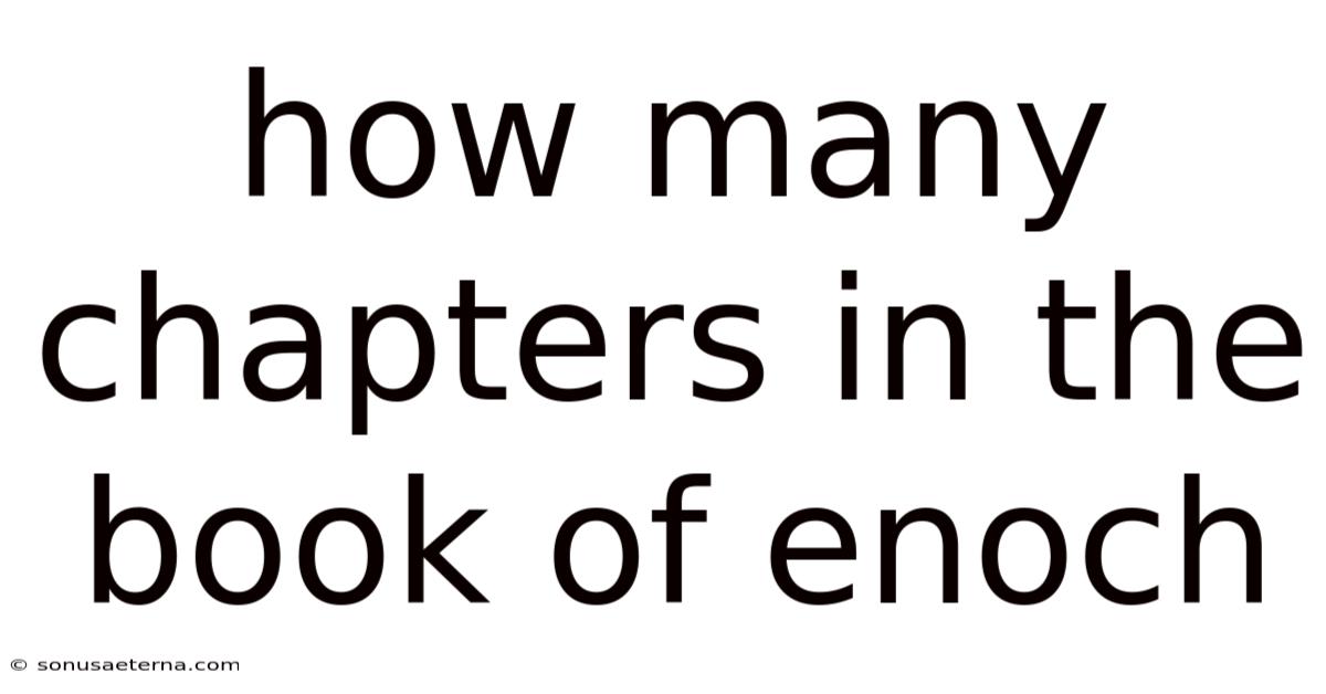 How Many Chapters In The Book Of Enoch