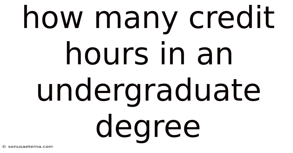 How Many Credit Hours In An Undergraduate Degree