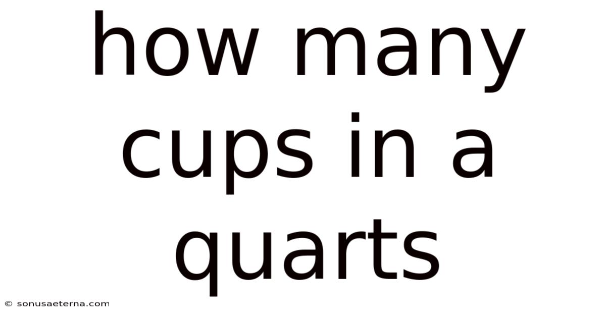 How Many Cups In A Quarts