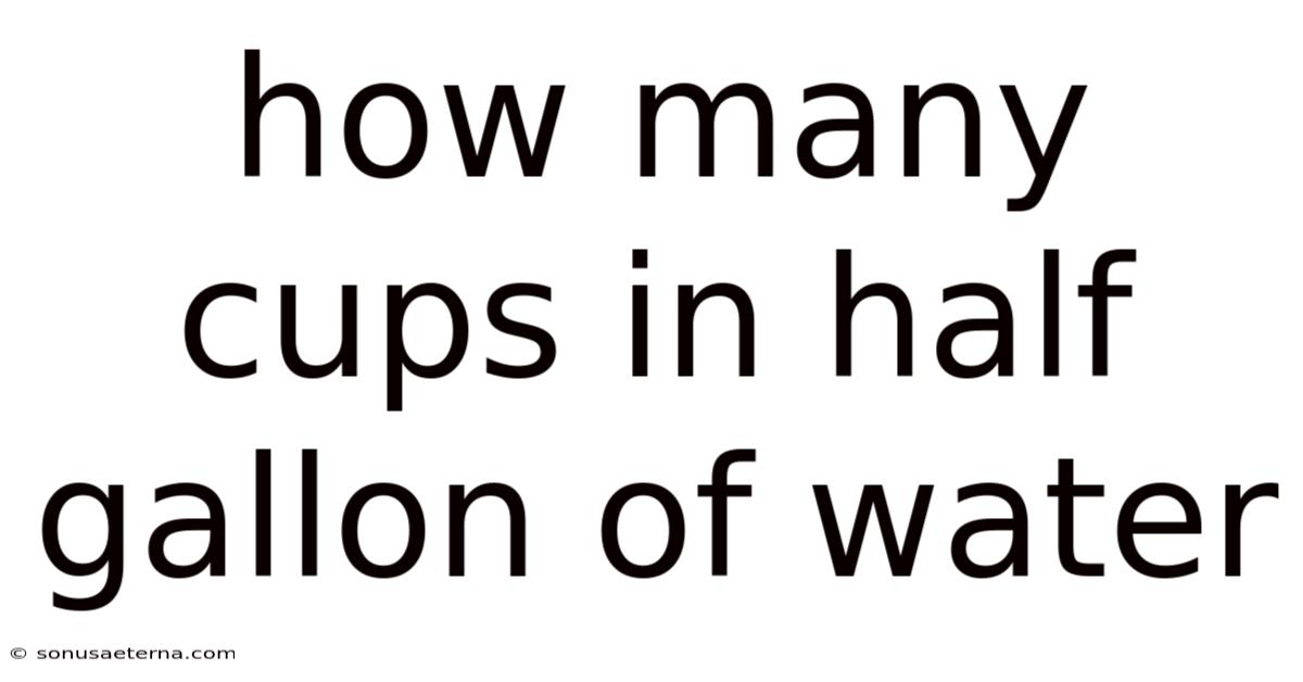 How Many Cups In Half Gallon Of Water