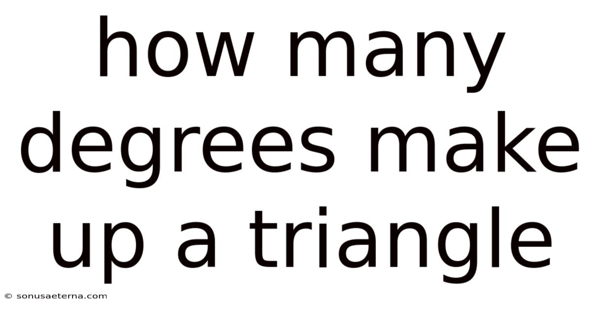 How Many Degrees Make Up A Triangle