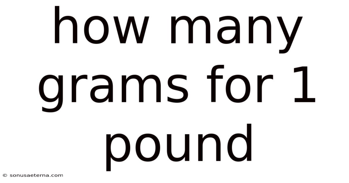 How Many Grams For 1 Pound