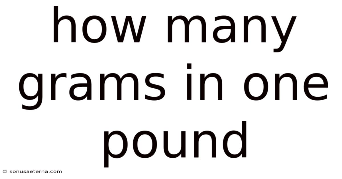 How Many Grams In One Pound