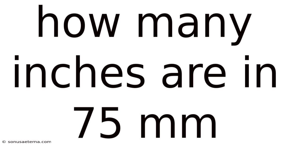 How Many Inches Are In 75 Mm