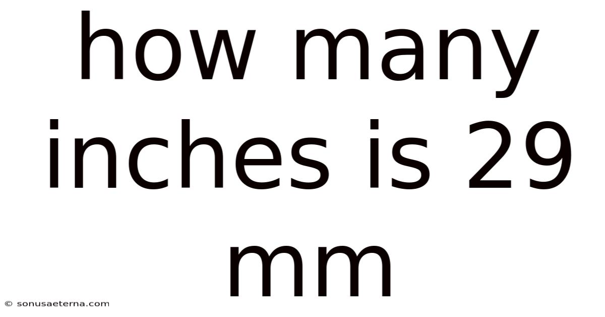 How Many Inches Is 29 Mm