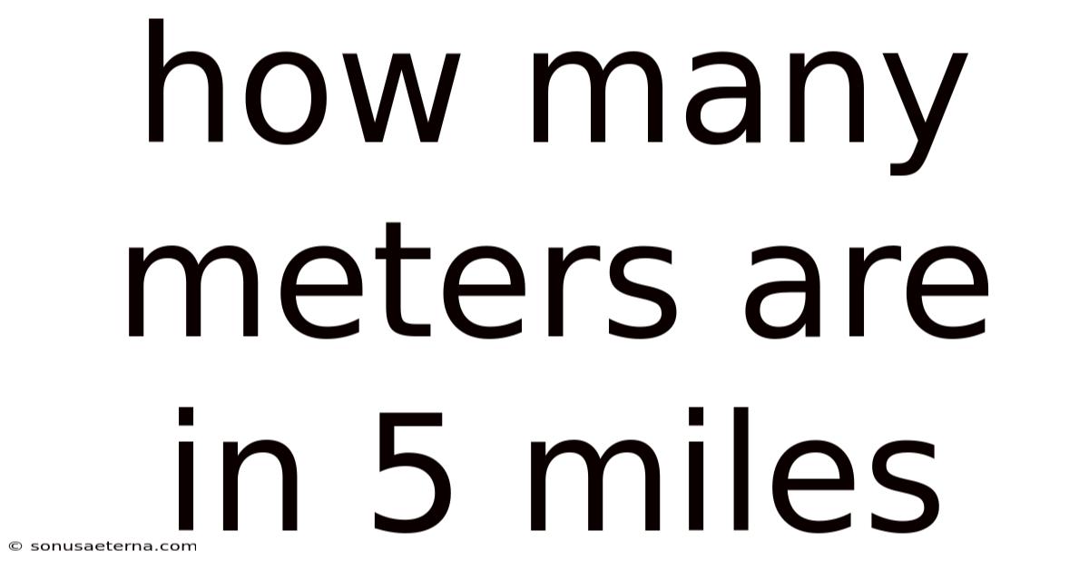 How Many Meters Are In 5 Miles