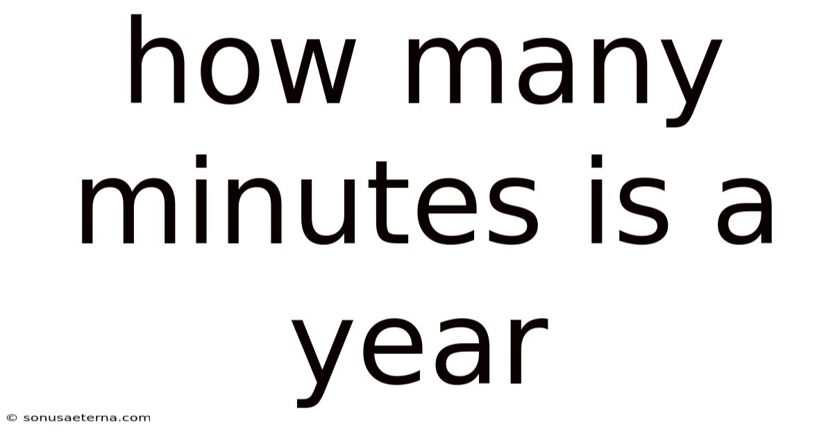 How Many Minutes Is A Year