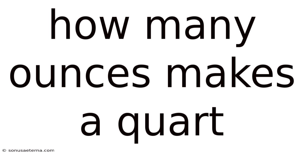 How Many Ounces Makes A Quart