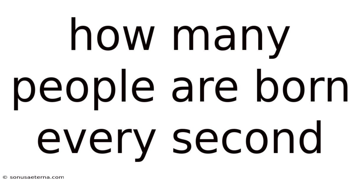 How Many People Are Born Every Second