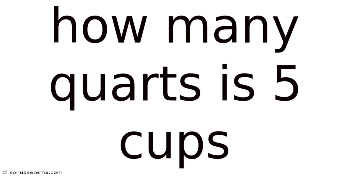 How Many Quarts Is 5 Cups