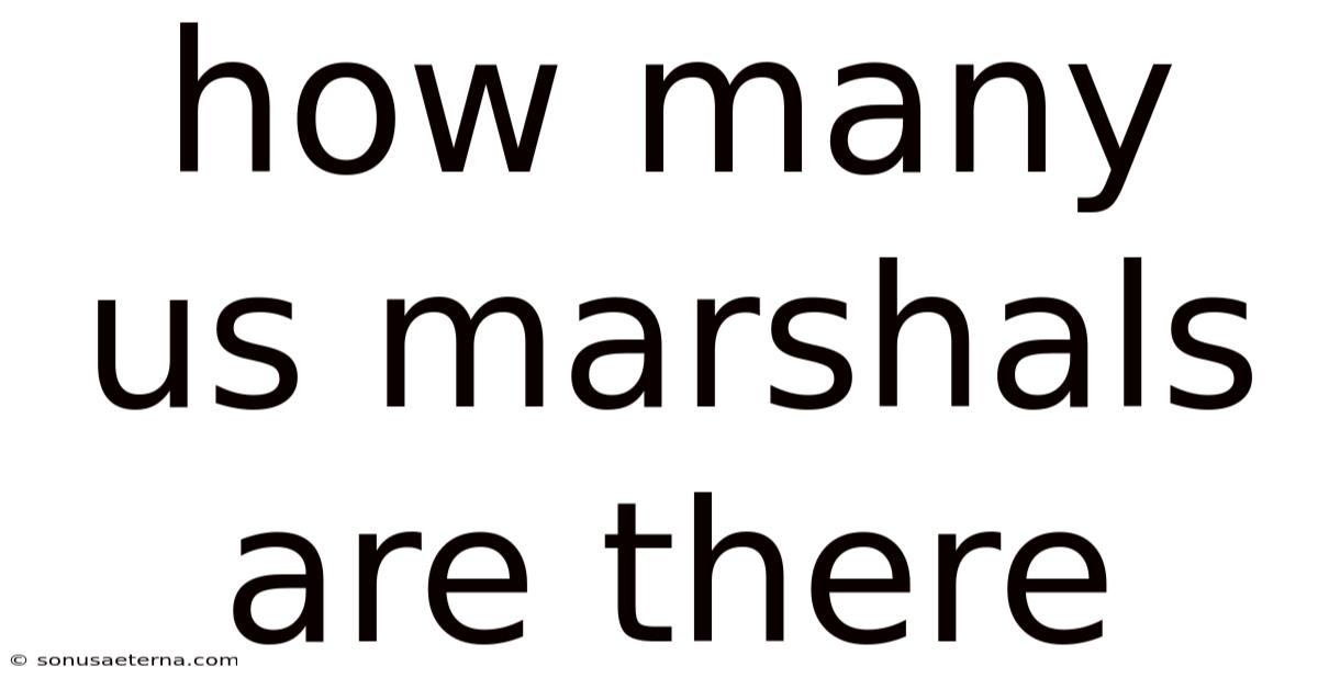 How Many Us Marshals Are There