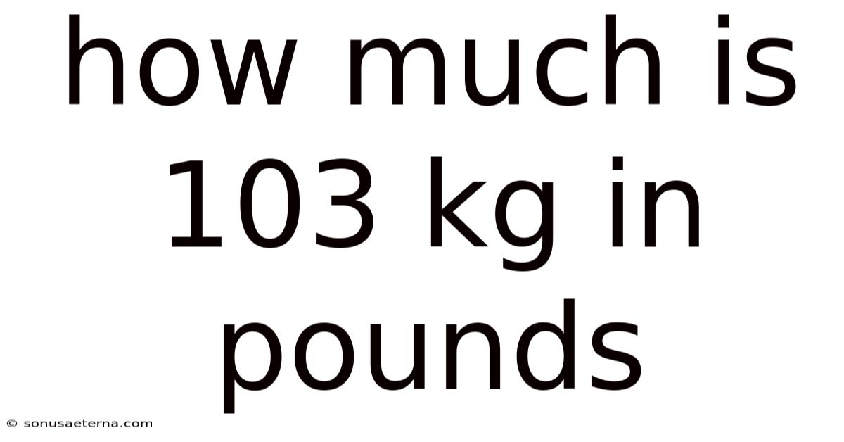 How Much Is 103 Kg In Pounds
