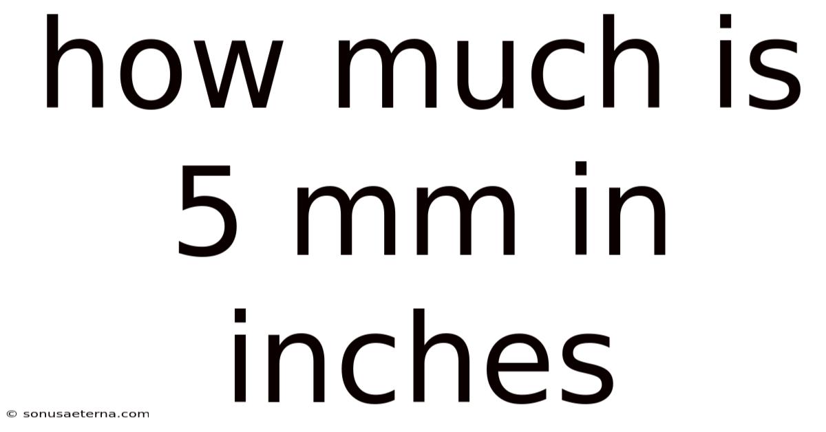 How Much Is 5 Mm In Inches