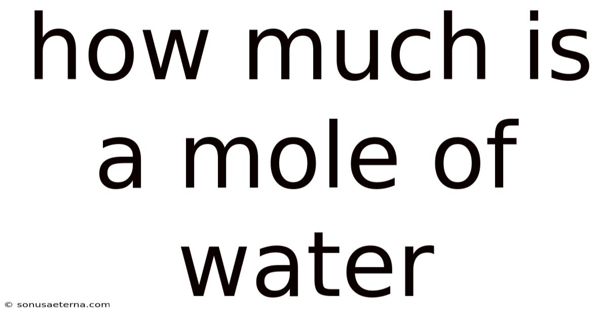 How Much Is A Mole Of Water