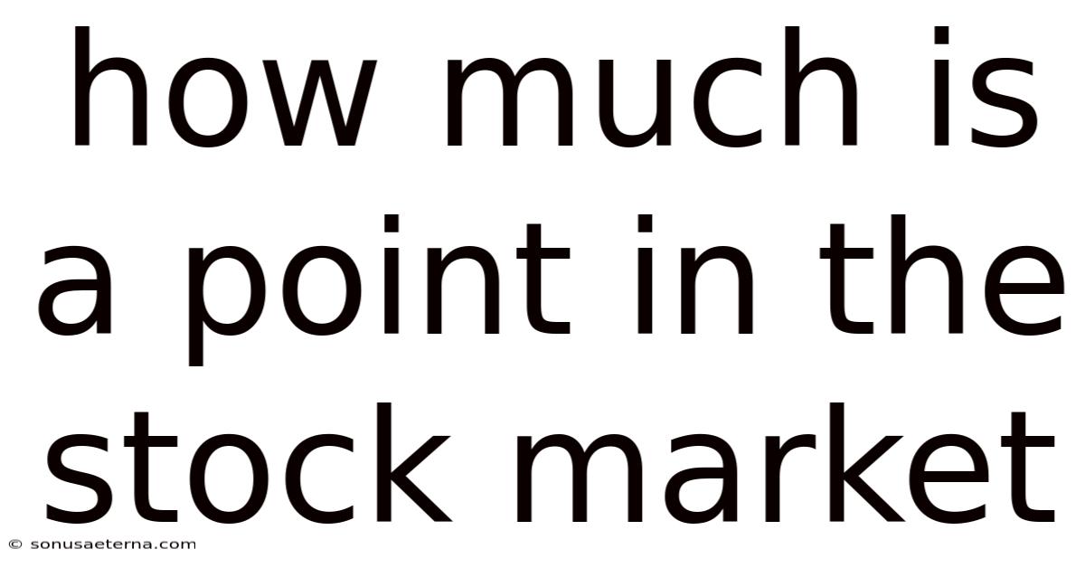 How Much Is A Point In The Stock Market