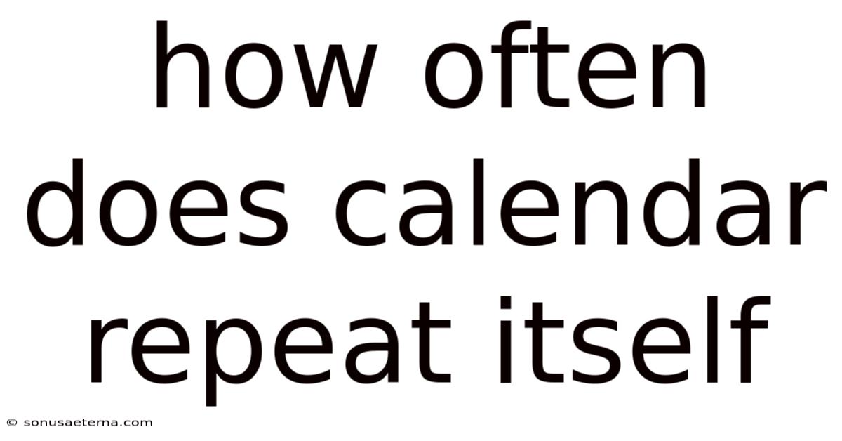 How Often Does Calendar Repeat Itself